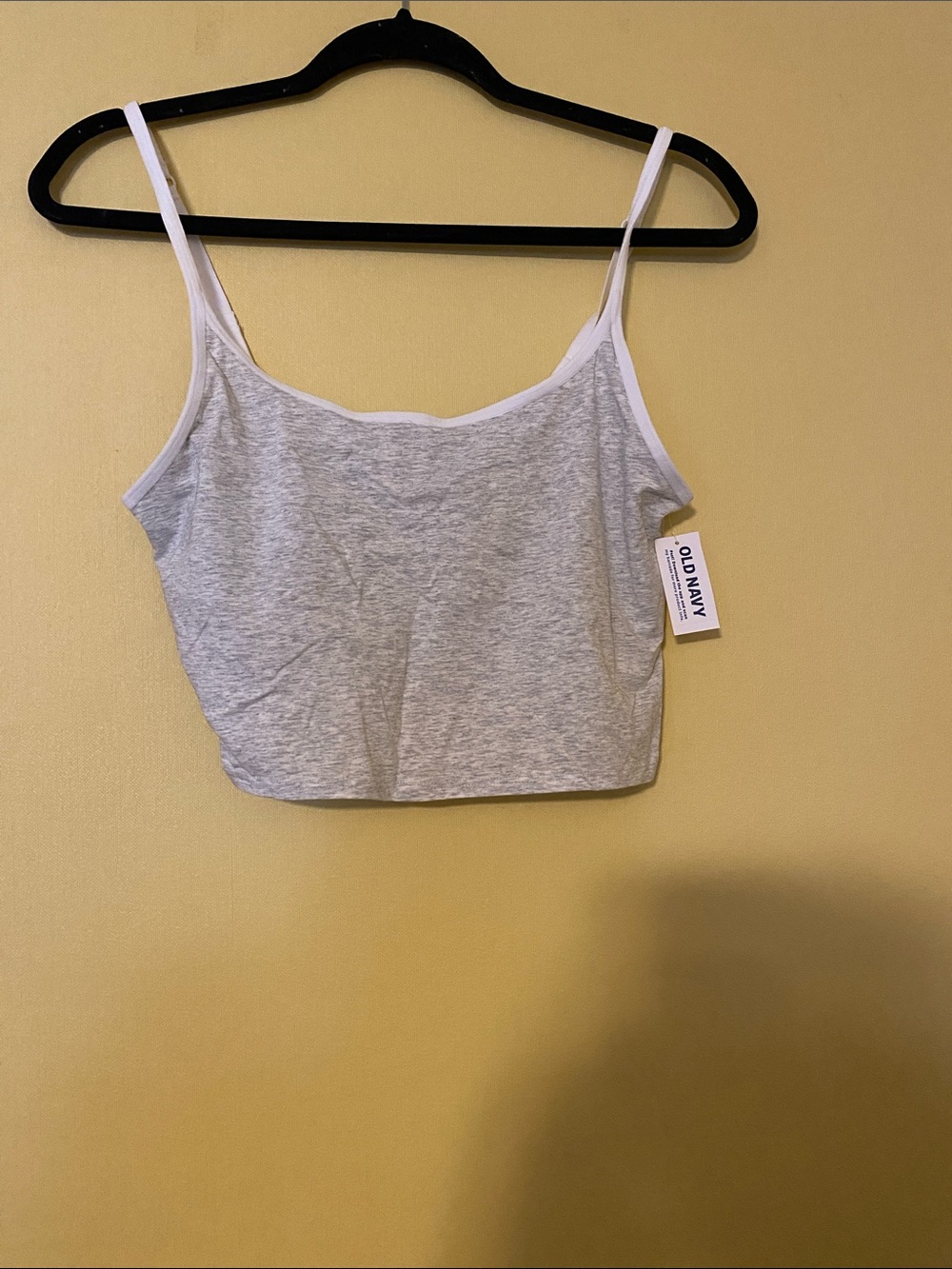 Old Navy Light Gray Scoop Neck Crop Cami